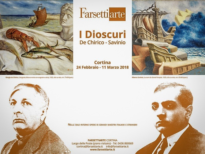 I dioscuri - de chirico savinio - cortina 24 febbraio - 11 marzo 2018