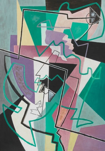 Gino Severini, Danseuse et Polichinelle 2 (Deliciae populi), 1951