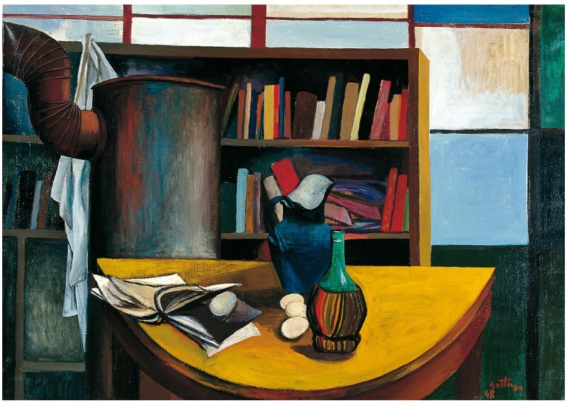 Renato Guttuso, Interno con stufa, 1948